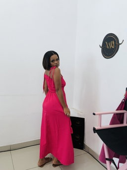 Cami maxi dress pink