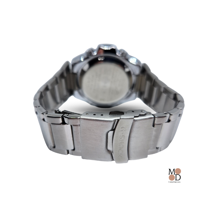 G Shock Steel Men's Watch (Silver And Red Time face)_3