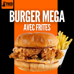 MEGA BURGER AVEC FRITES 