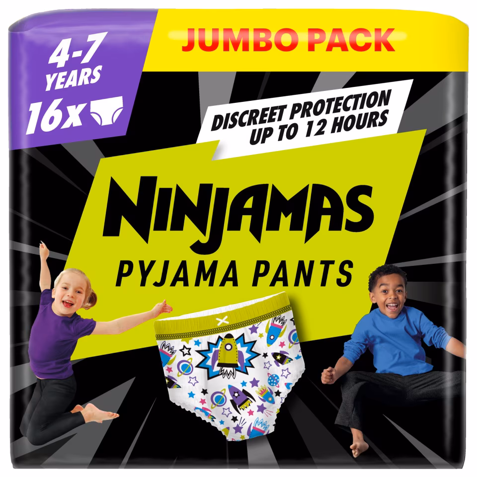 Pampers Ninjamas Pyjama Pants 4-7 Years 16 Pack_0