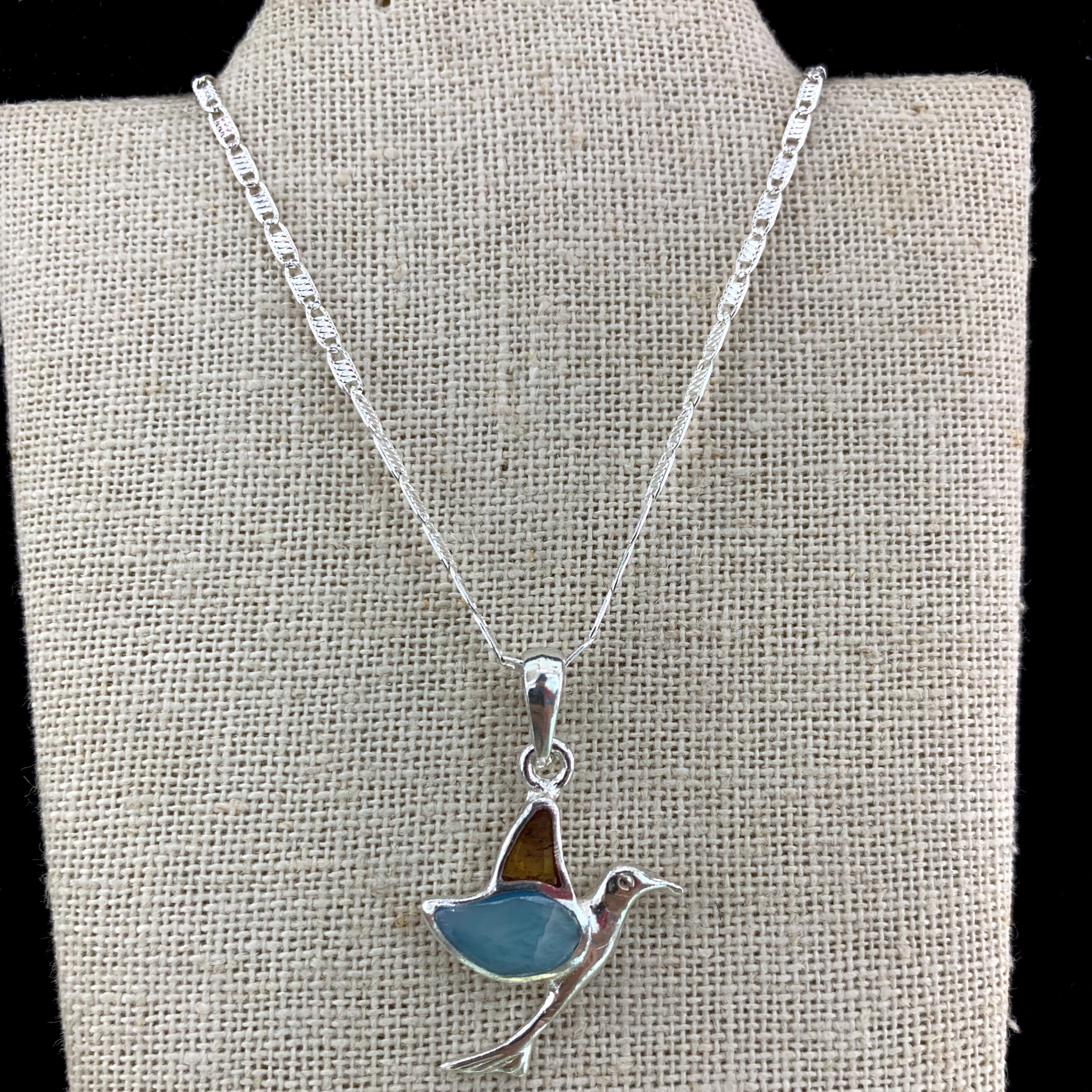 Set de paloma 🕊 en ámbar y larimar _0
