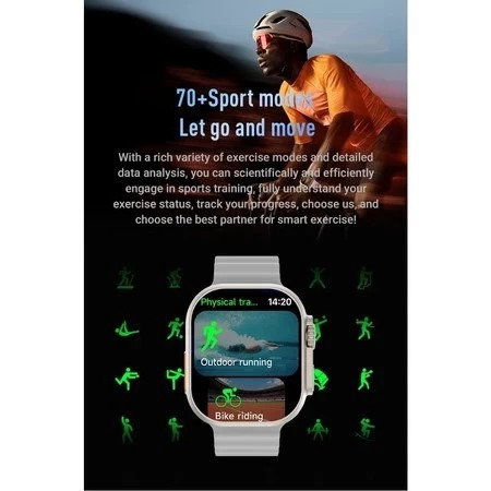 Smart Watch For Men Woman Series 9 Ultra T900 Bluetooth Call Waterproof Big Screen_3