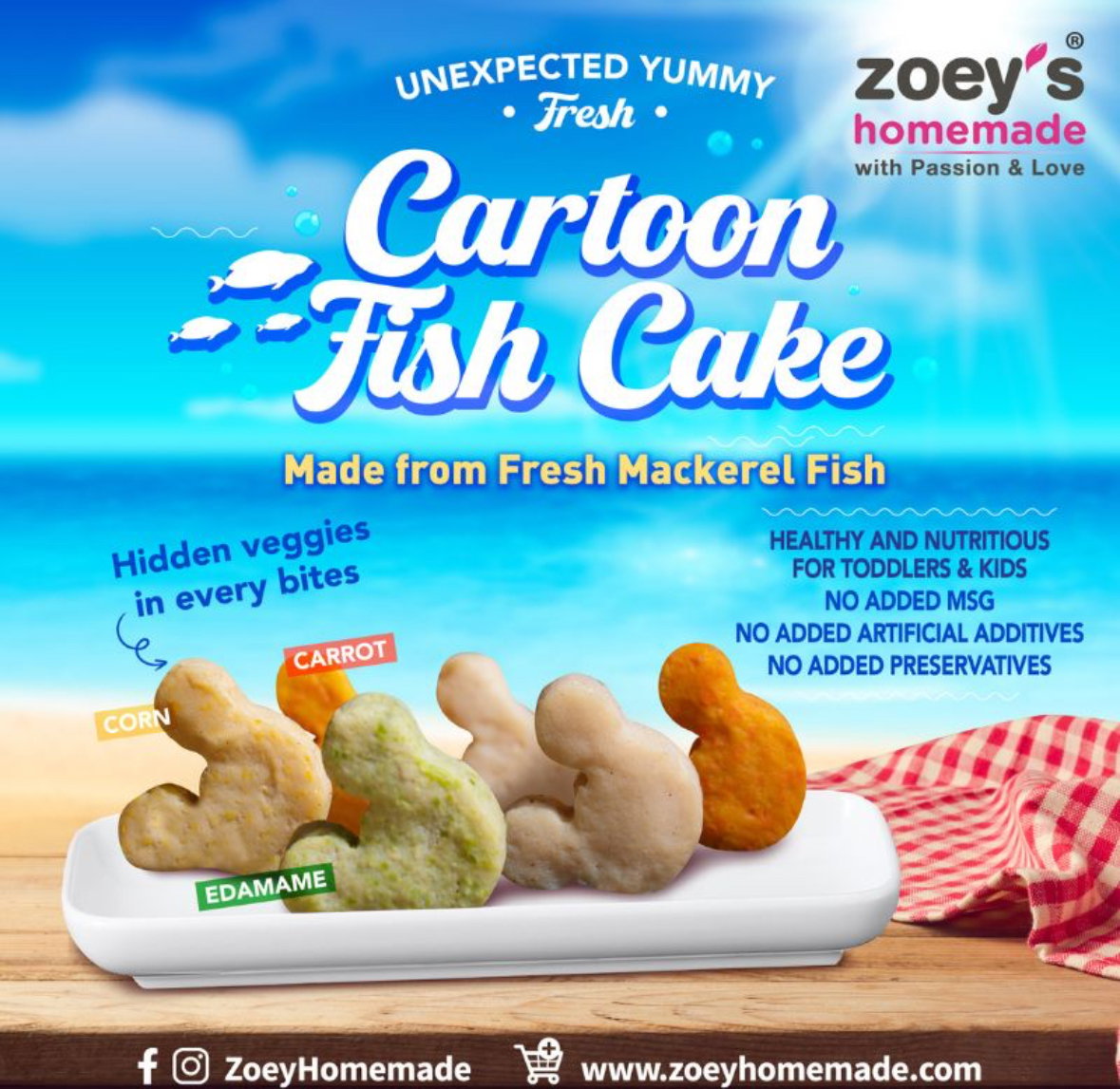 Zoey Healthy Cartoon Fish Cake (10pcs) (300g)_0
