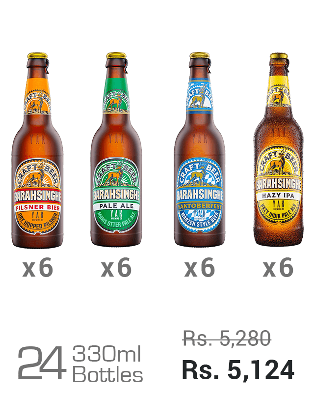 Barahsinghe Craft 330ML Assorted - Pilsner, Pale Ale, Yaktoberfest, Hazy IPA
