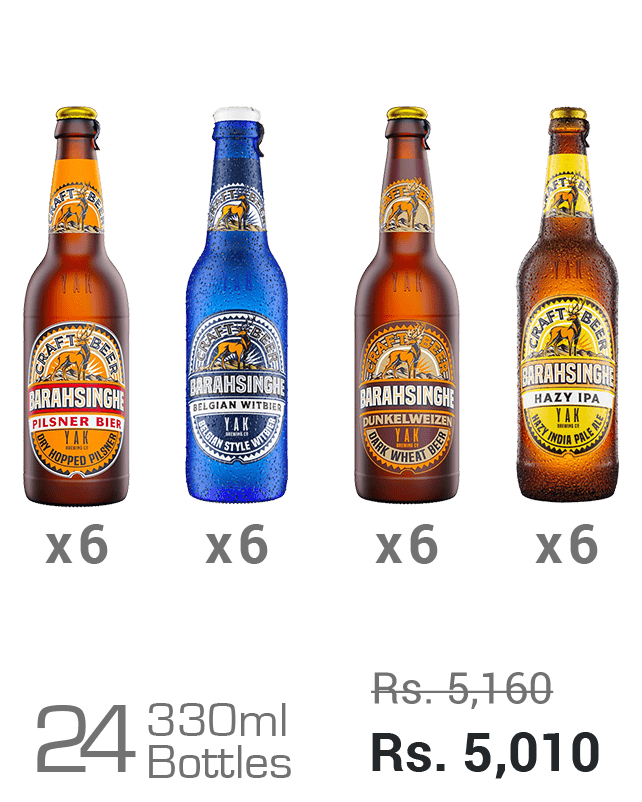 Barahsinghe Craft 330ML Assorted- Pilsner, Belgian, Dunkelweizen, Hazy IPA (24N)