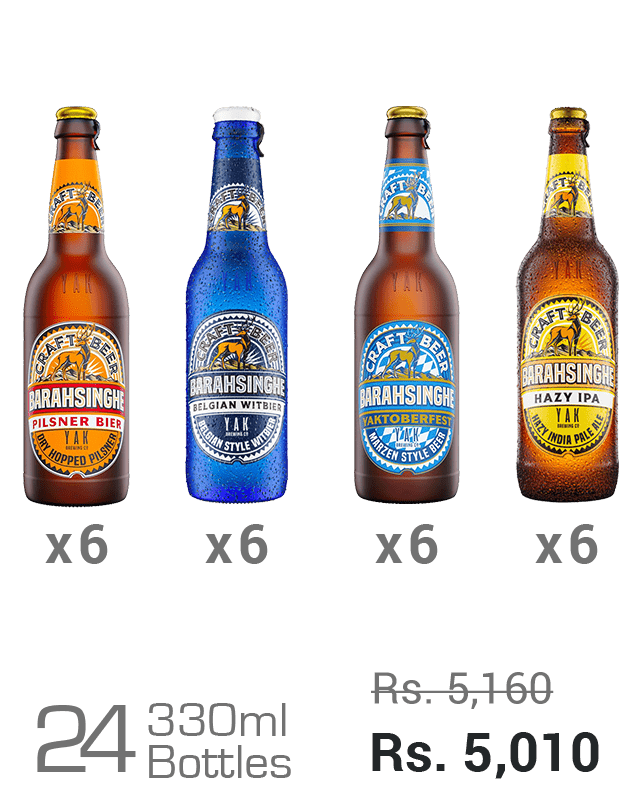 Barahsinghe Craft 330ML Assorted- Pilsner, Belgian, Yaktoberfest, Hazy IPA (24N)_0