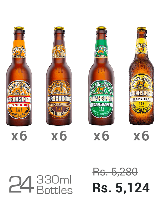 Barahsinghe Craft 330ML Assorted- Pilsner, Dunkelweizen, Pale Ale, Hazy IPA(24N)