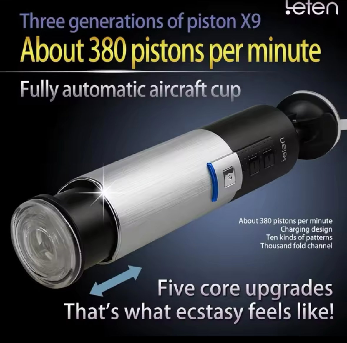 Male automatic masturbator Aircraft Cup X9_3