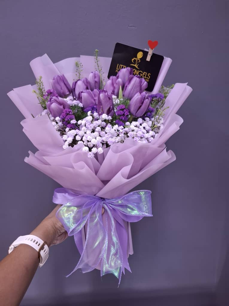 Tulip Bouquet Purple - Medium