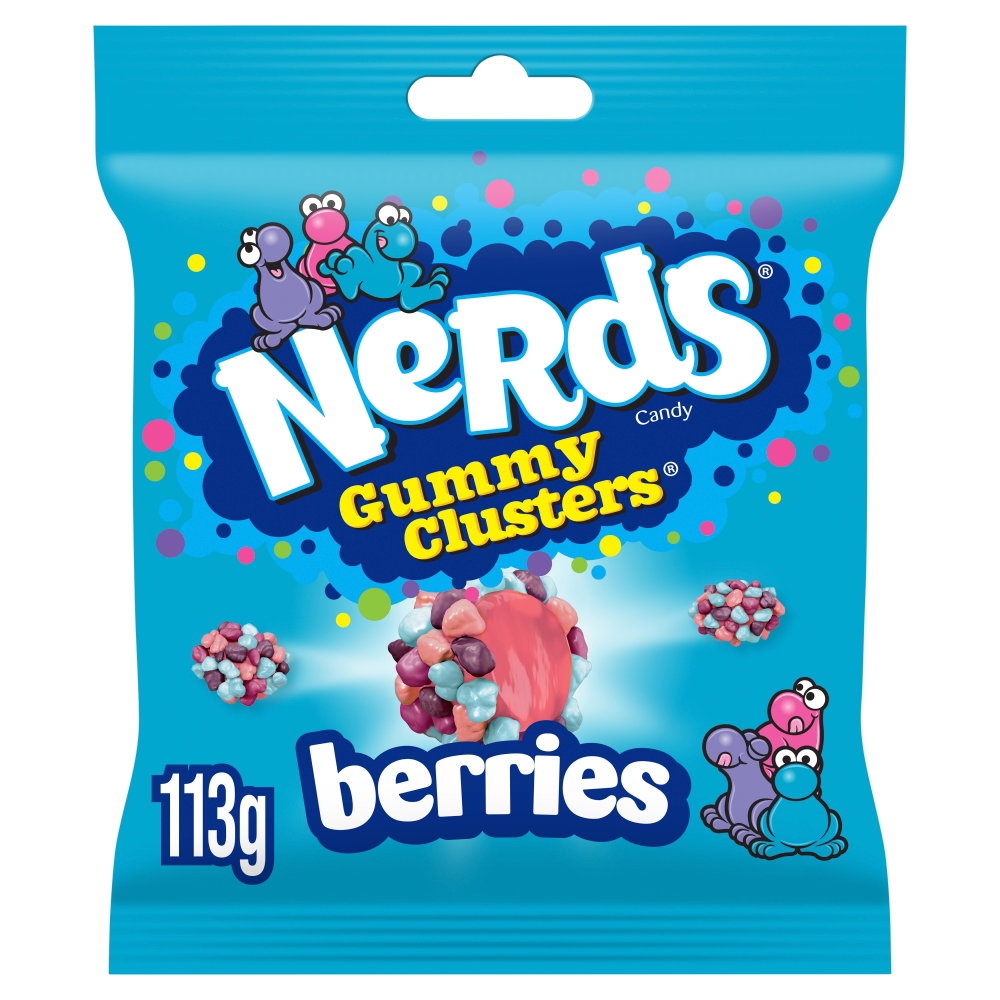 Nerds Gummy Clusters Berries Fruit Flavour Candy Bag 113g_0