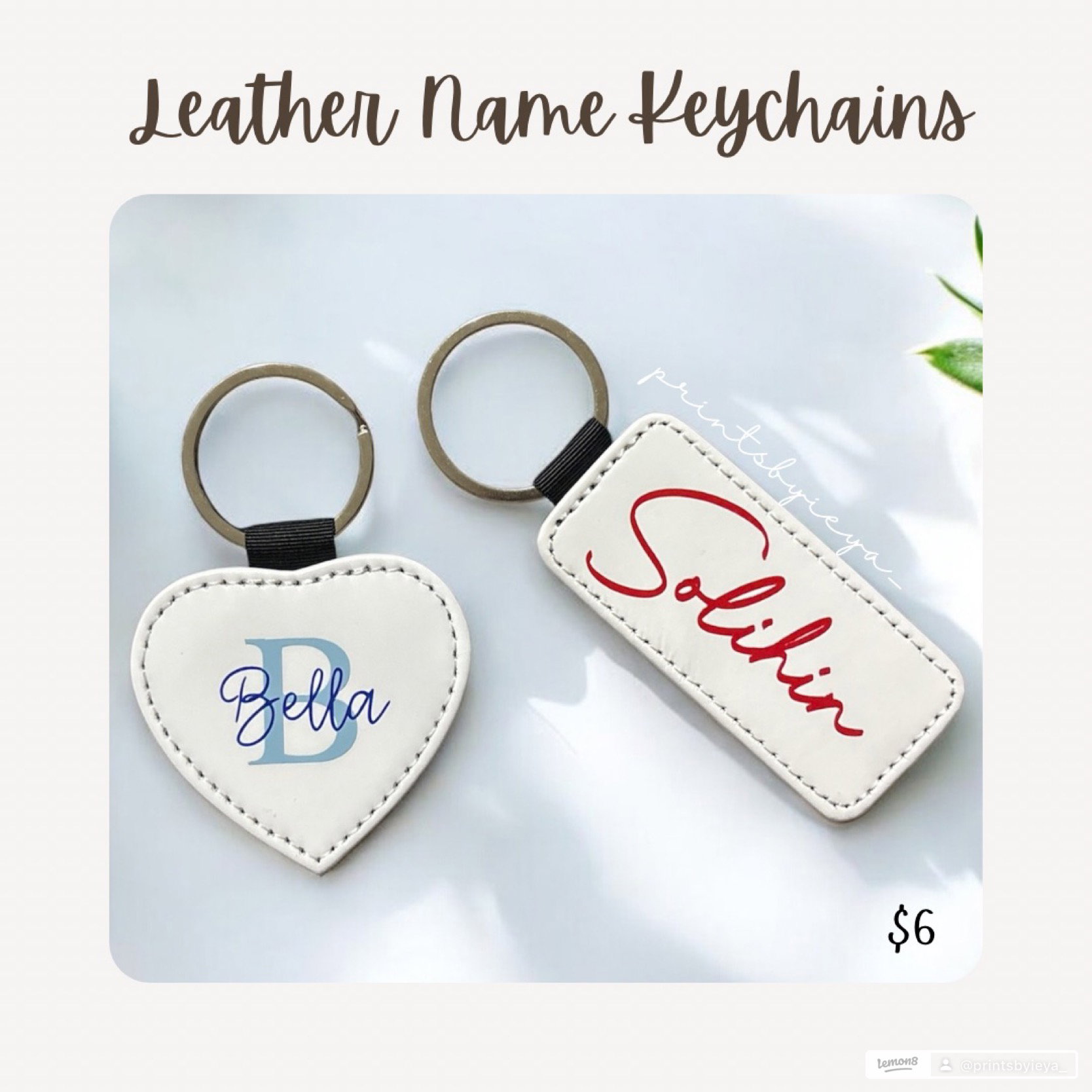 Leather Name Keychains_0