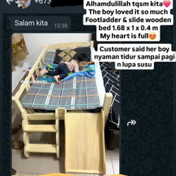 WOODEN BED STAIRS AND SLIDE (PREORDER)