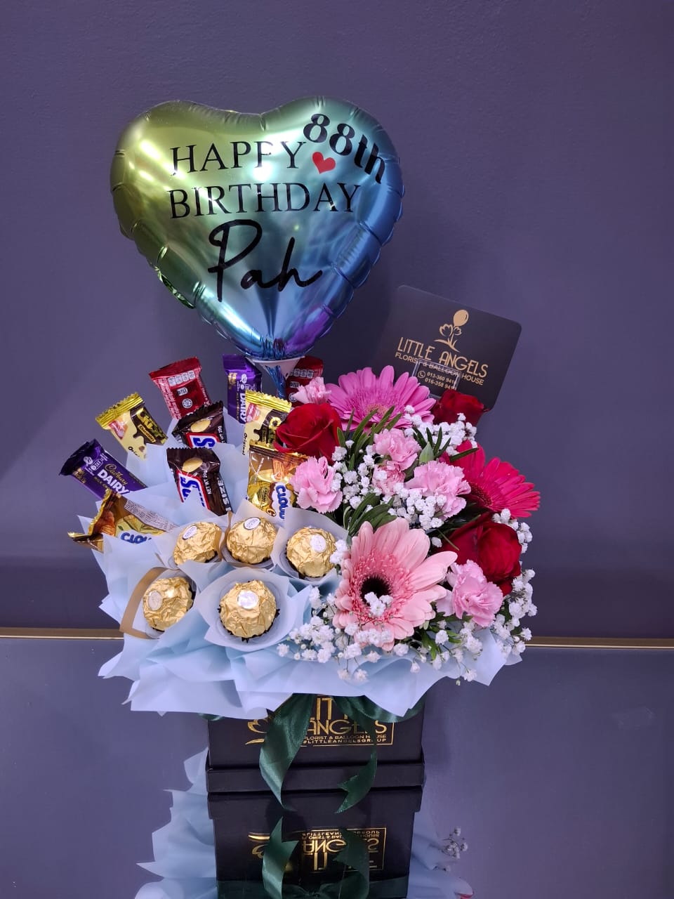 Birthday - Mix Flowers and Choc