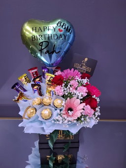 Birthday - Mix Flowers and Choc