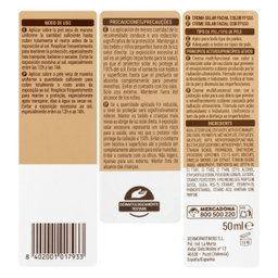 Crema facial con color protector solar SPF 50 