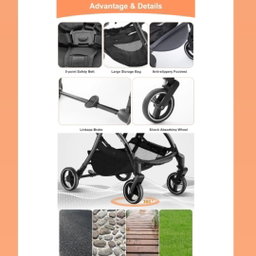 AUTO ONE HAND SELF-FOLDING STROLLER 