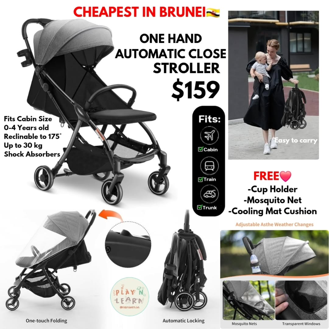 AUTO ONE HAND SELF-FOLDING STROLLER 
