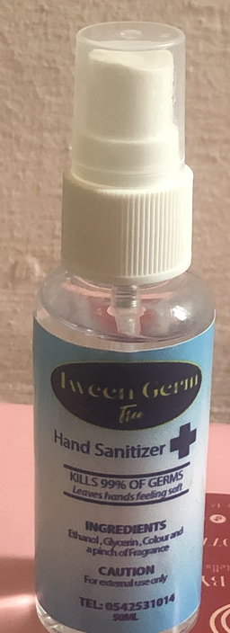 Tween Germ Free sanitizer 