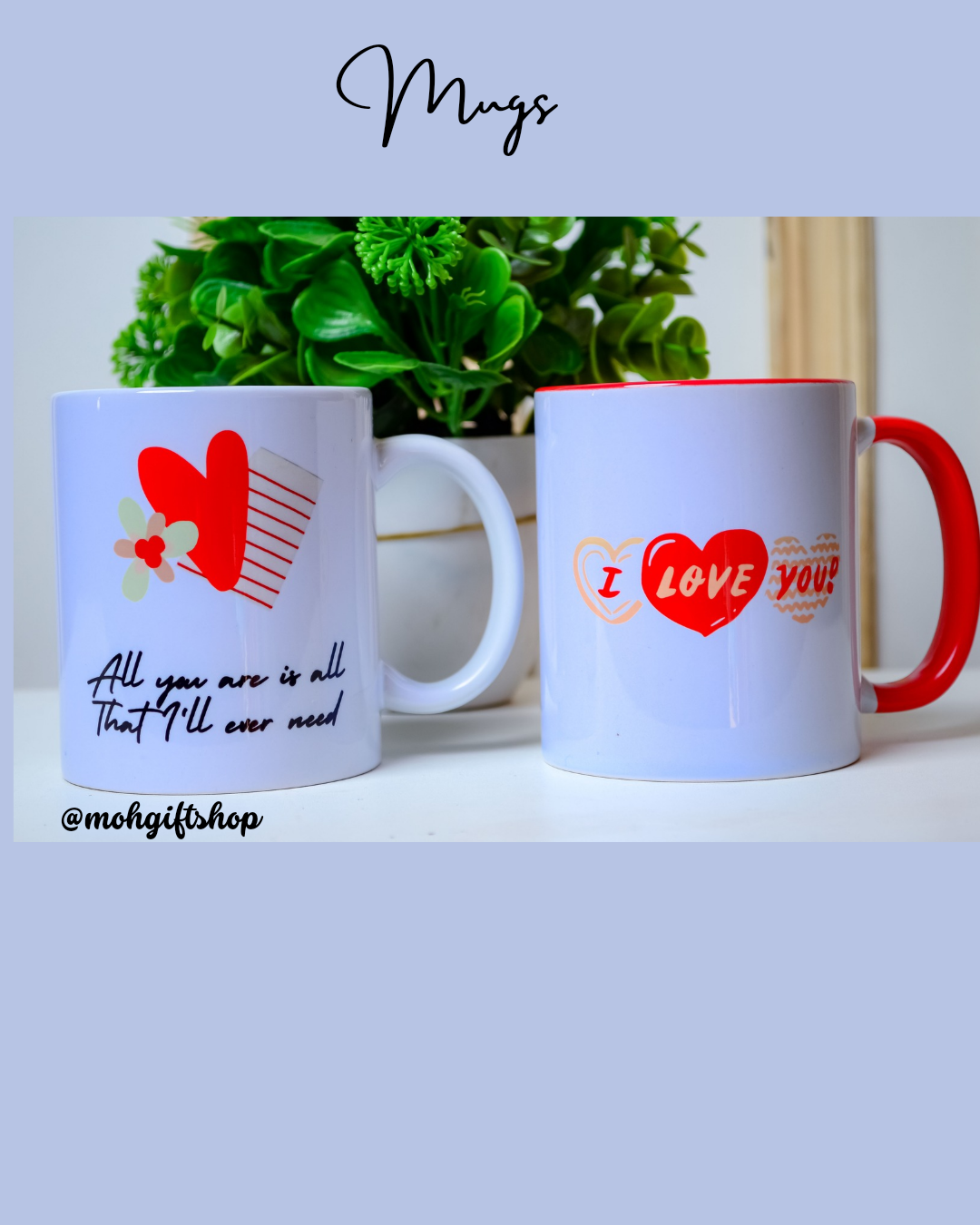 Valentines Themed Coffee Cups