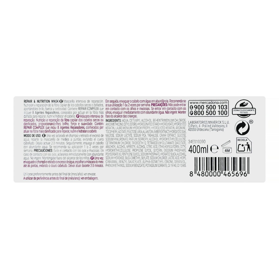 Mascarilla Repair & Nutrition Deliplus_1