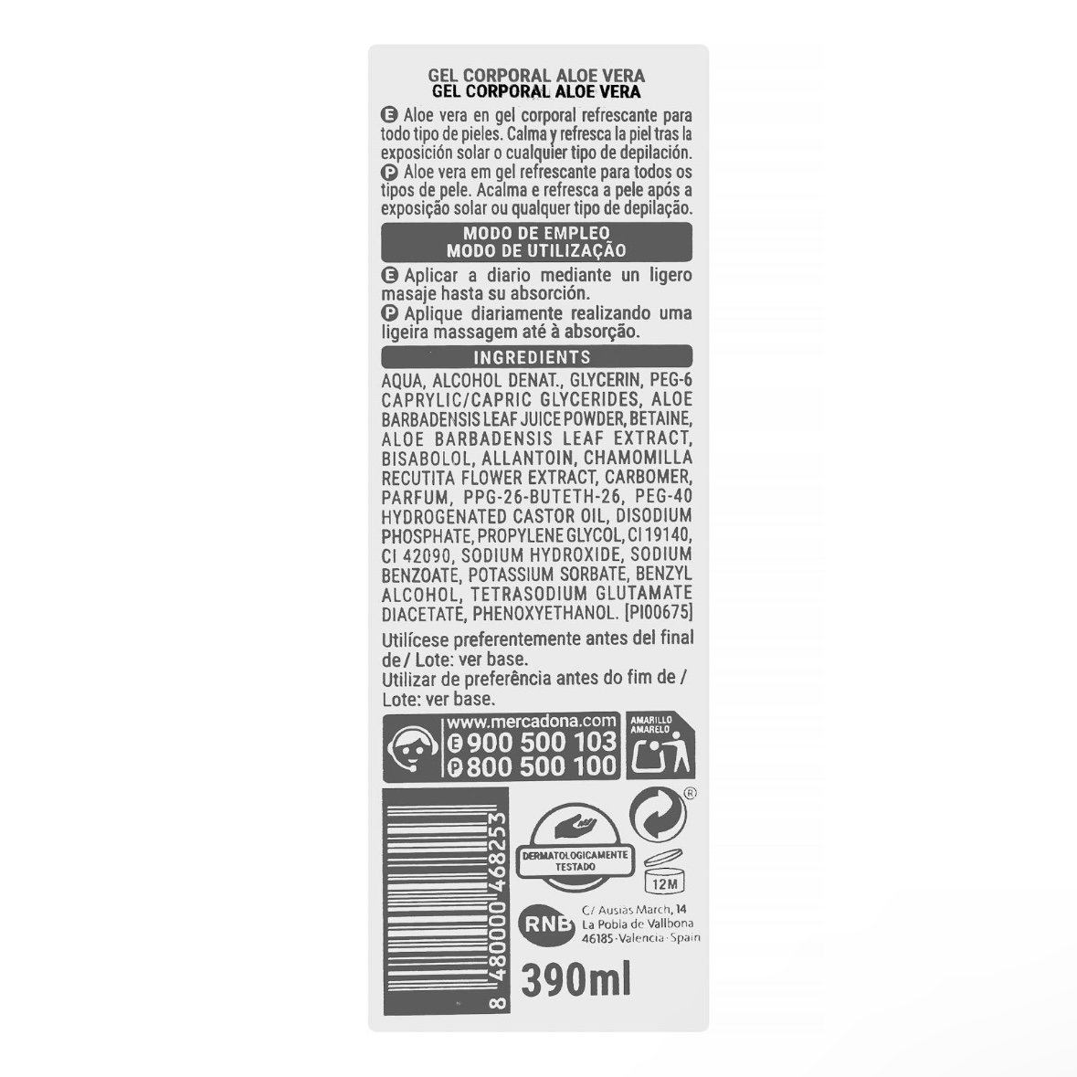 Gel corporal aloe vera Deliplus_1