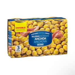 Aceitunas verdes rellenas de anchoa