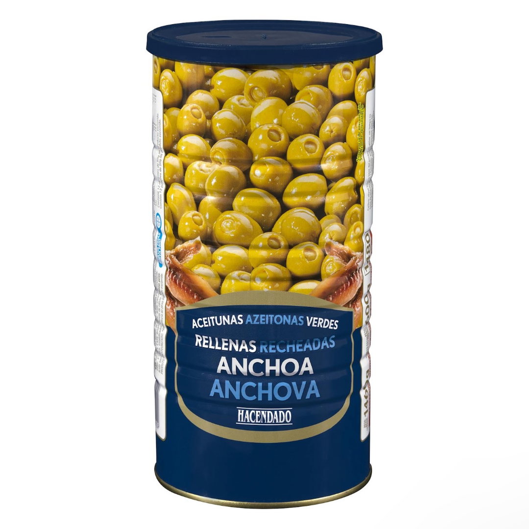 Aceitunas verdes rellenas de anchoa