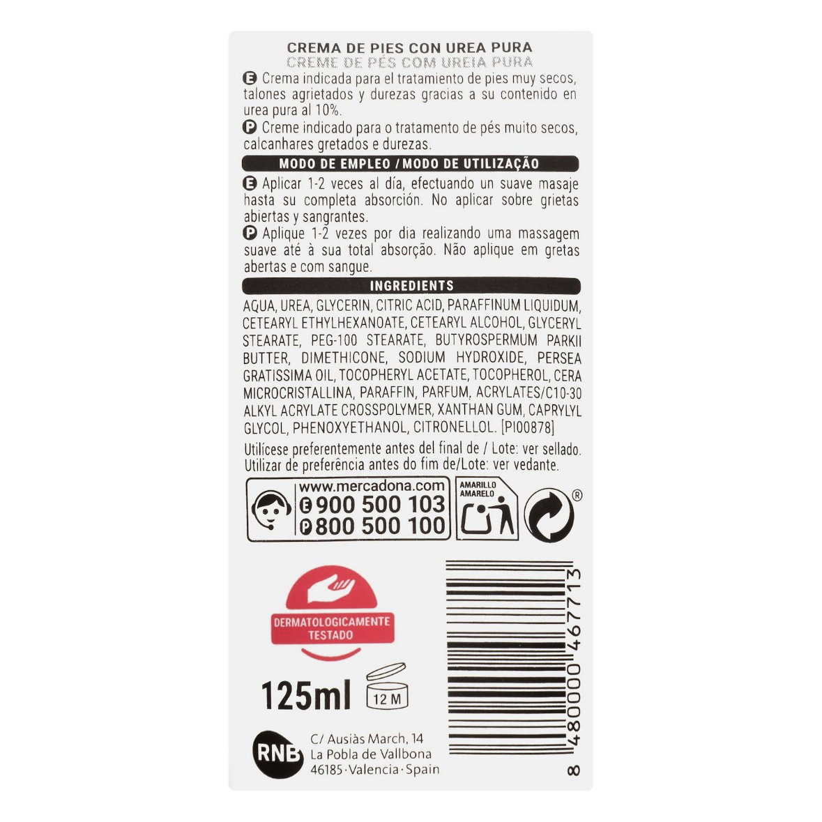 Crema para pies 10% urea pura Deliplus_1