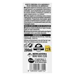 Aceite corporal de almendras Deliplus