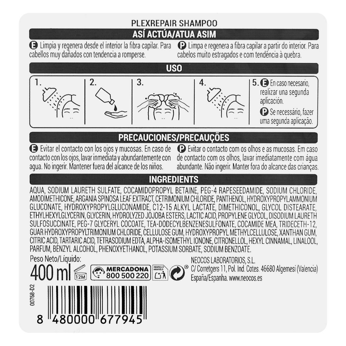 Shampoo Plex Repair Deliplus_1