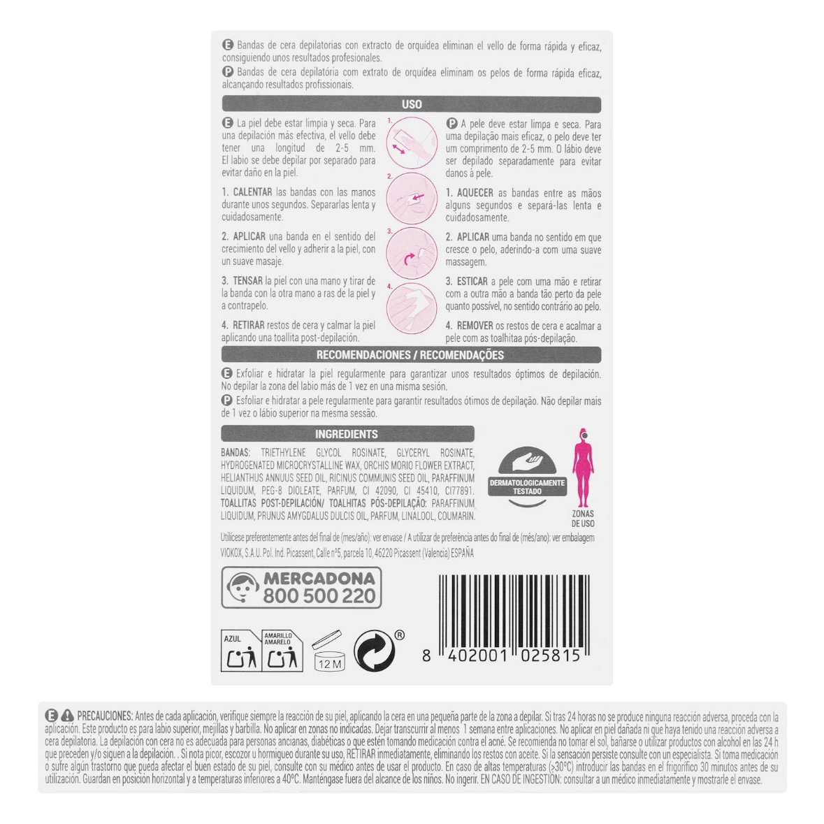Bandas de cera facial Deliplus_1