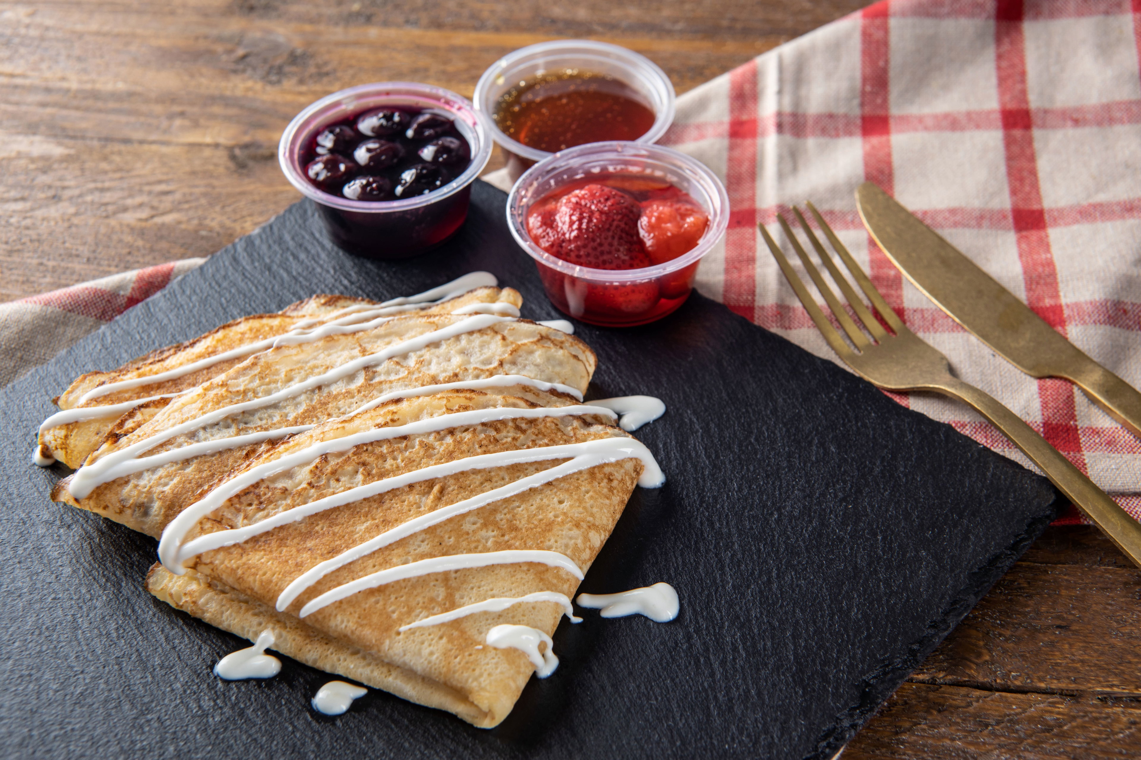Tender yummy crepes a la Slavic tradition
