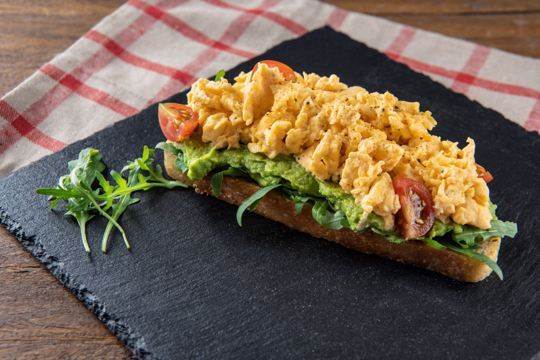 Scrambled Egg on Avocado Toast
