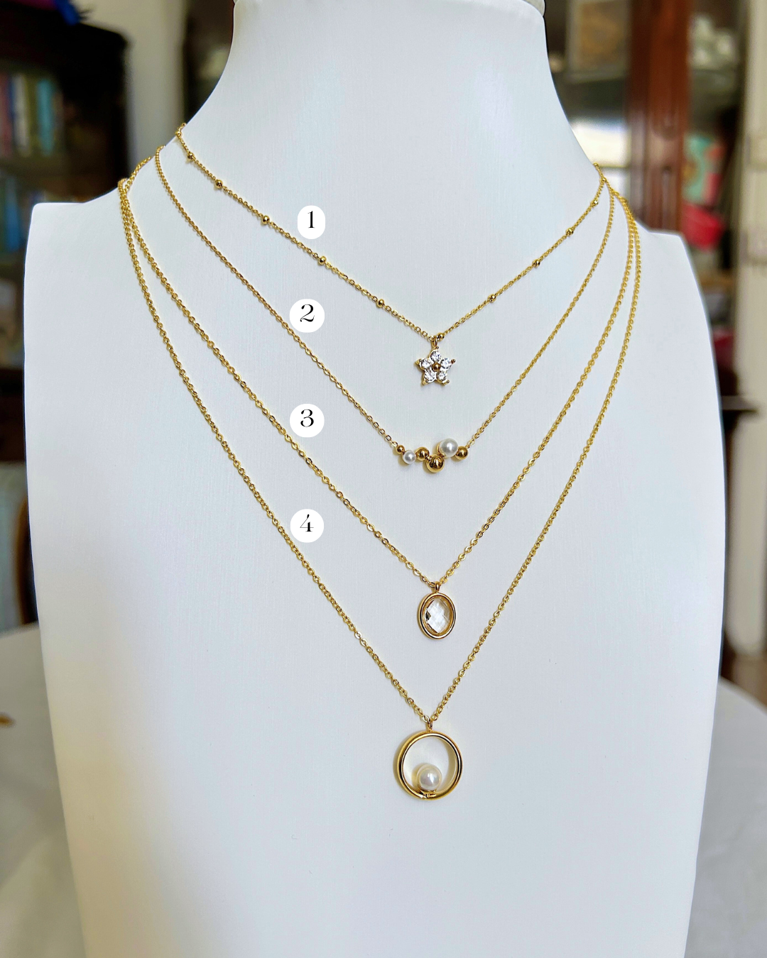 Swarovski Crystal & Freshwater Pearl Stack