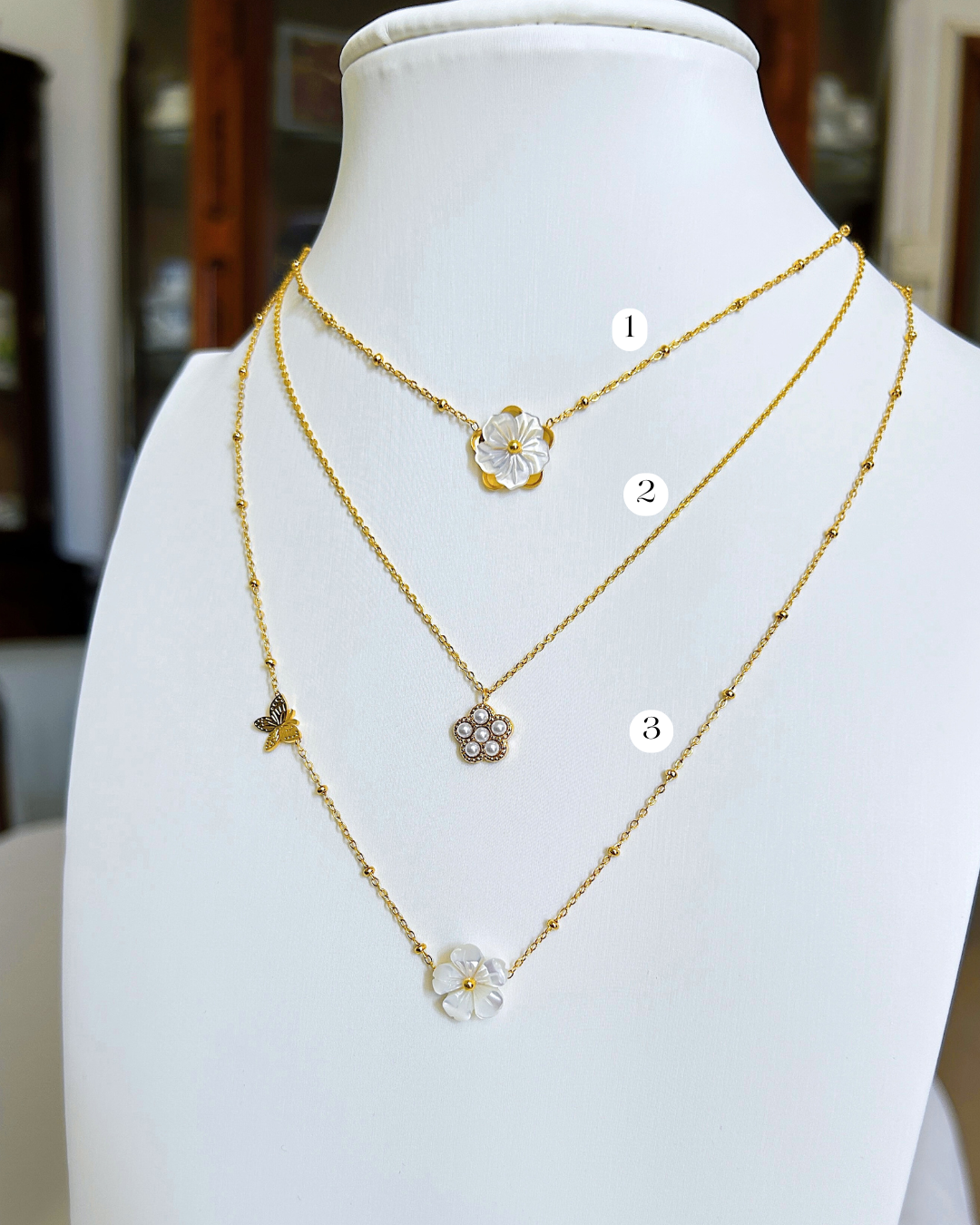 Mother Of Pearl Floral Stack