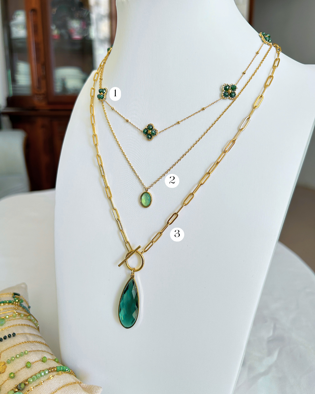 Jade Green & Malachite Stack