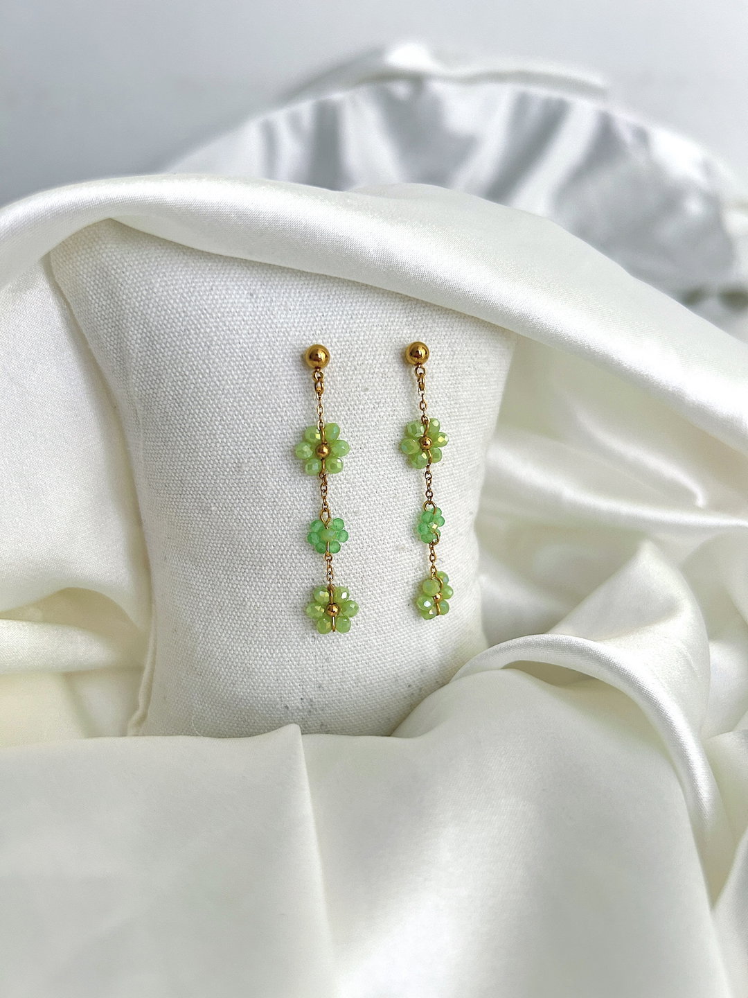 Jade Green Flower Drop