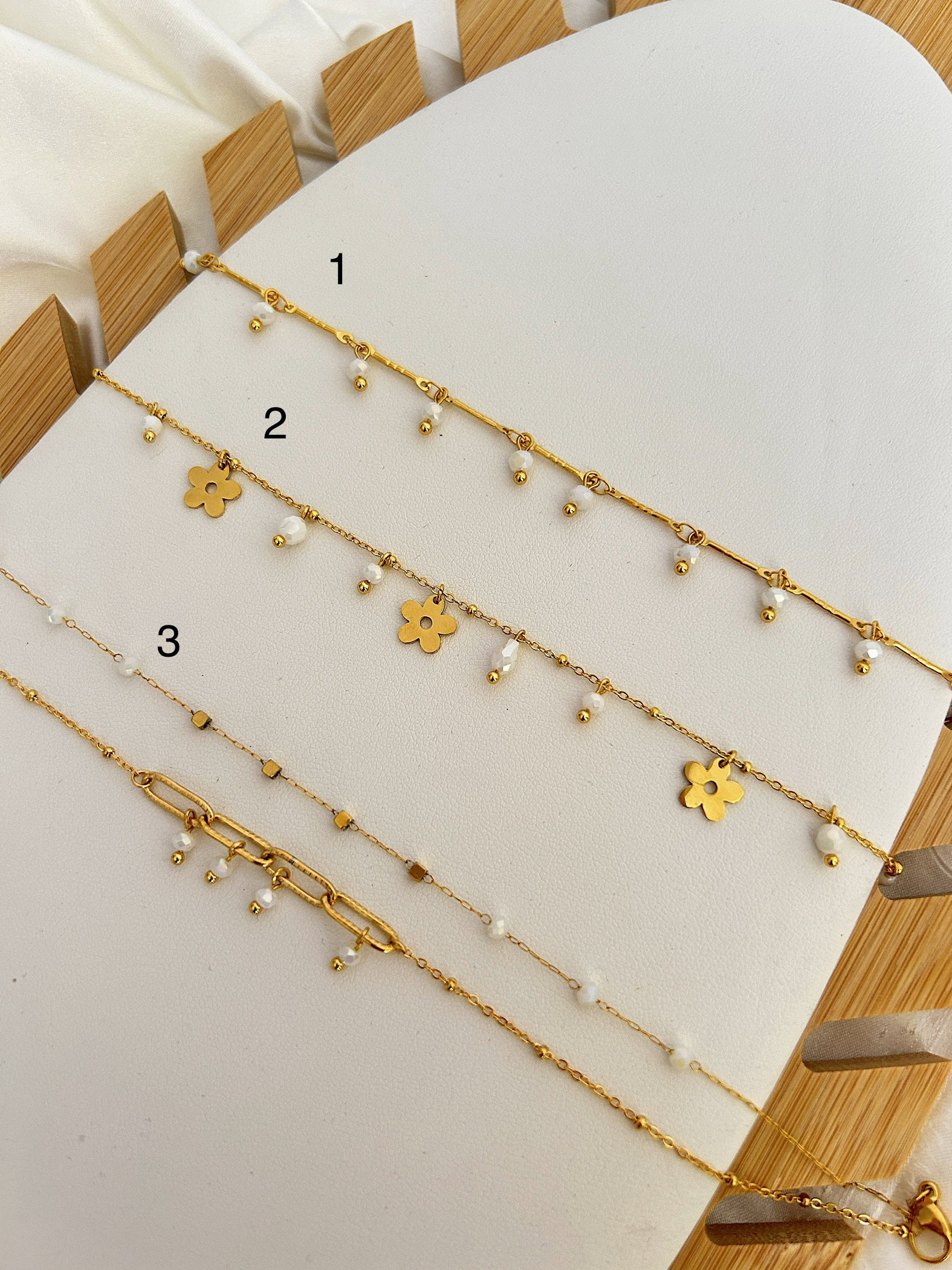 White Agate Anklets _0