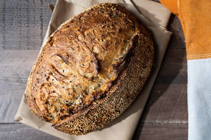 Black and white sesame sourdough