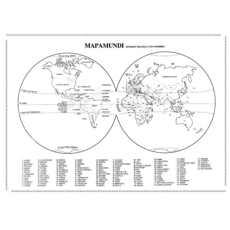Mapa Mundi (esquema) 