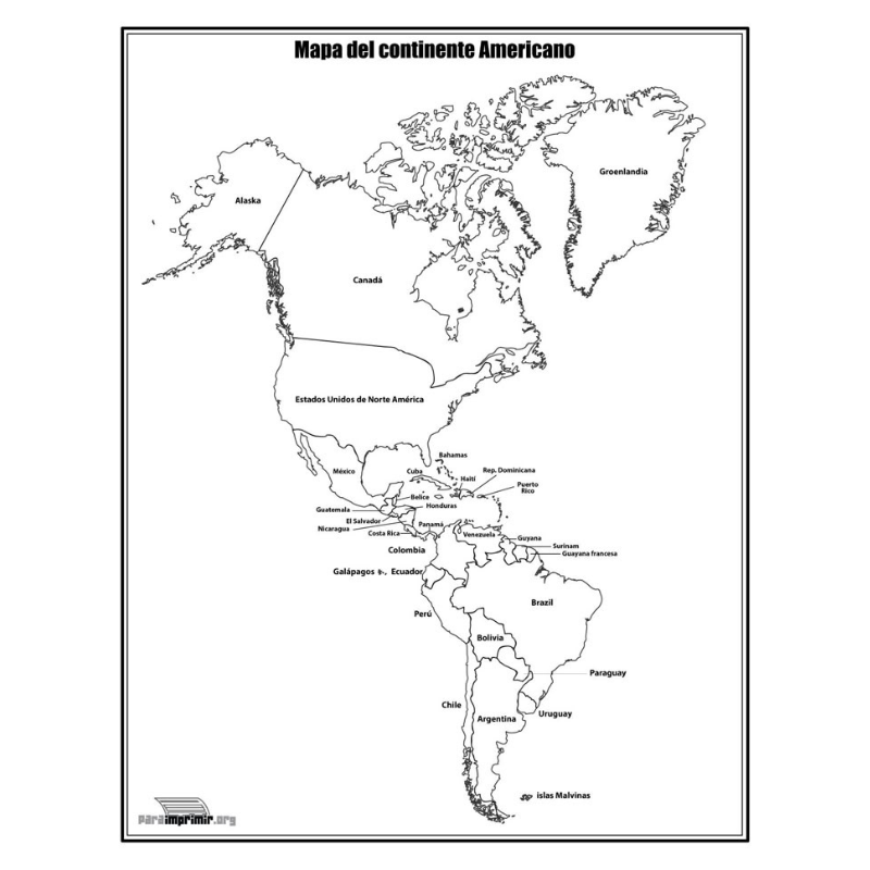 Mapa America (esquema)  