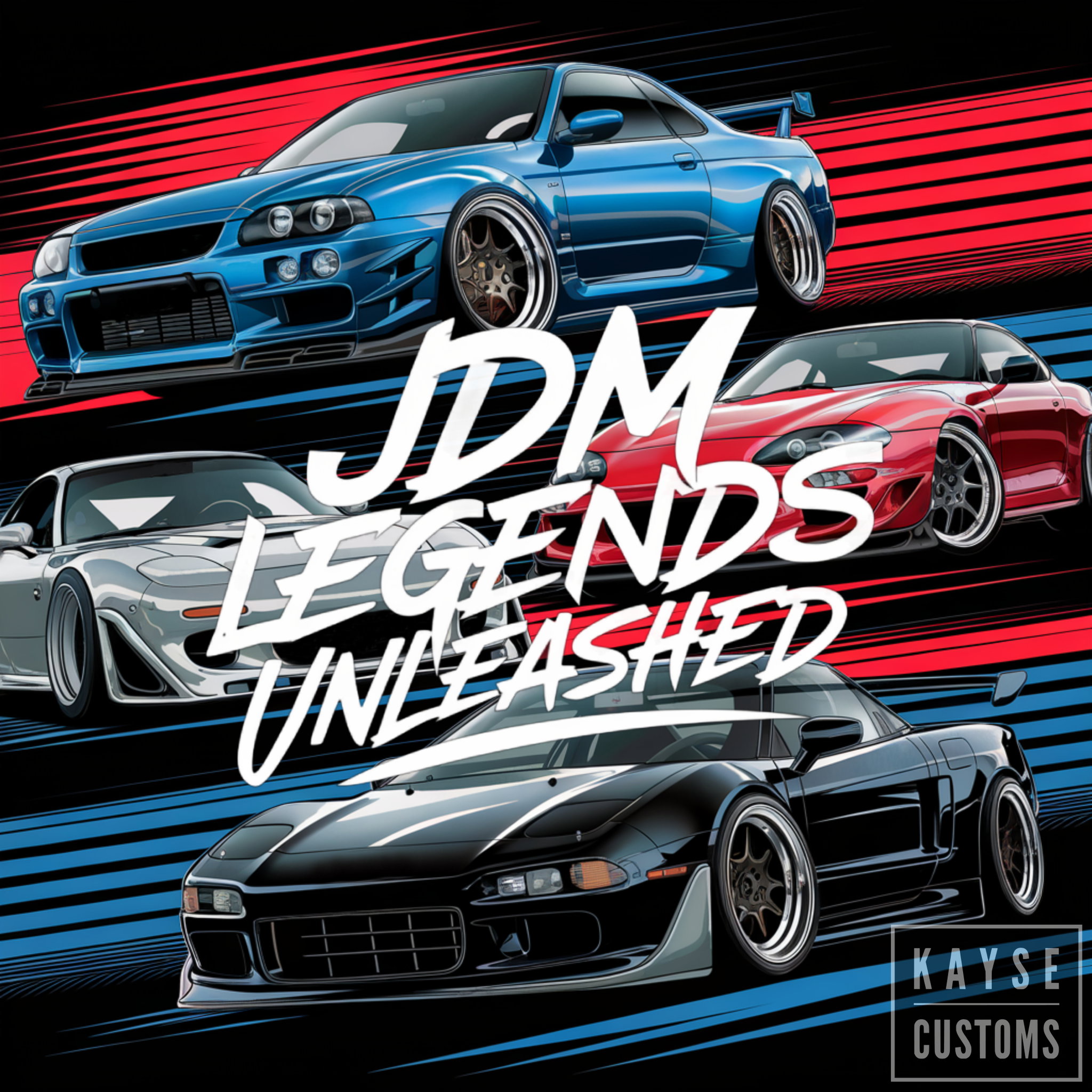 JDM Legends Unleashed T-Shirt for JDM Car Enthusiasts_4