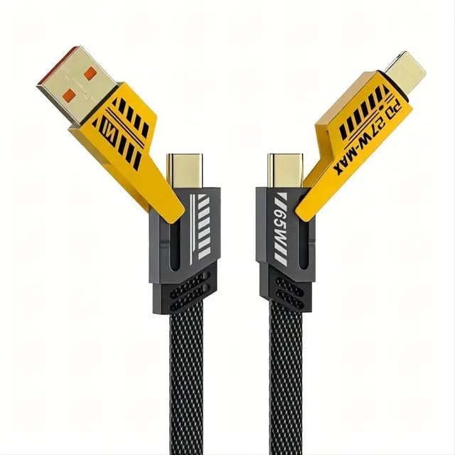 Cabo de carregador USB Multifunção 4 em 1 para iPhone, Android, Samsung Galaxy, iPad_0