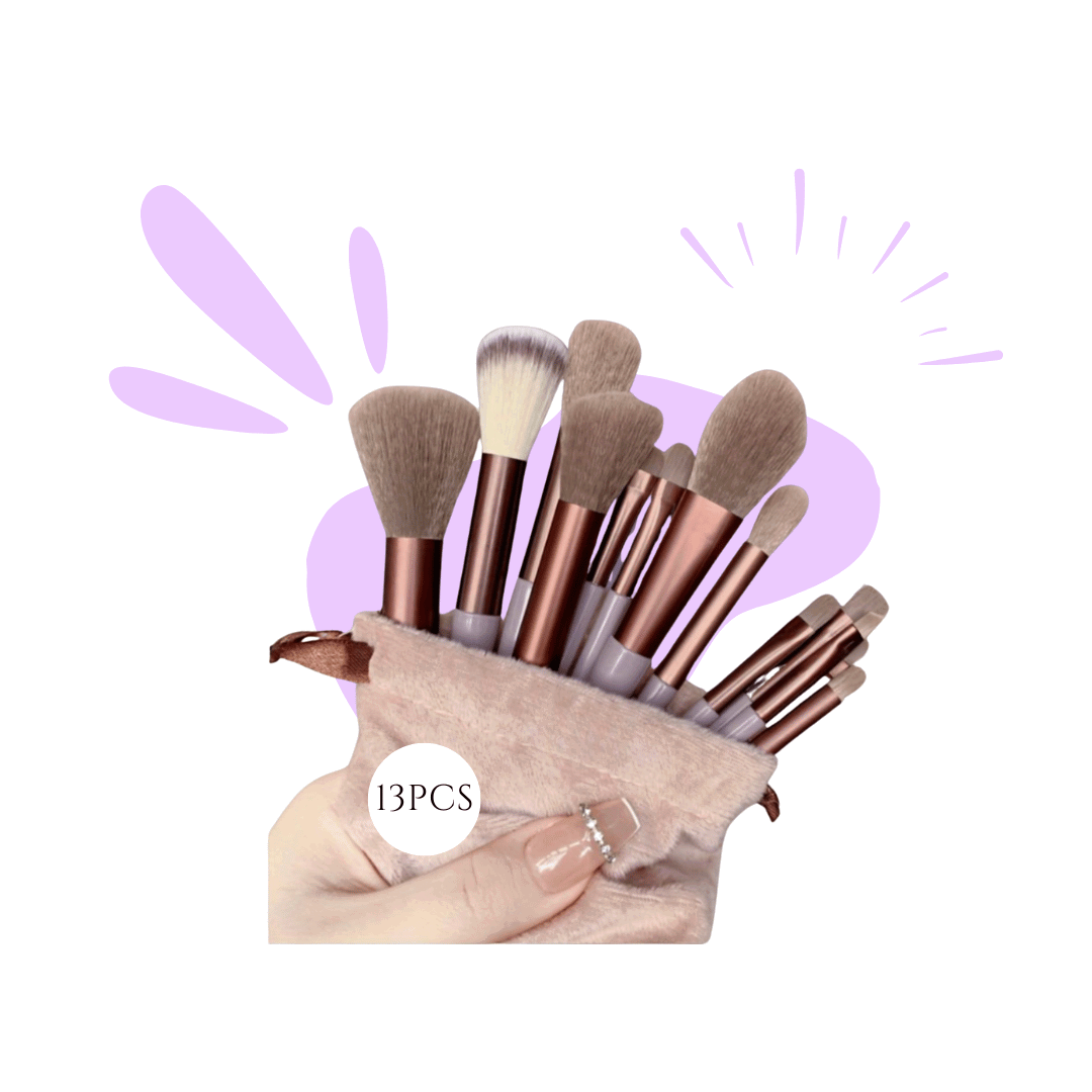 Ensemble de 13 pinceaux de maquillage professionnel doux et moelleux