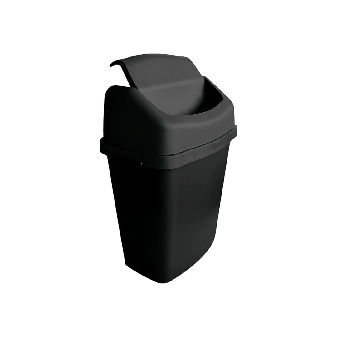 X CESTO PARA BASURA NEGRO CON BALANCIN 12 GALONES