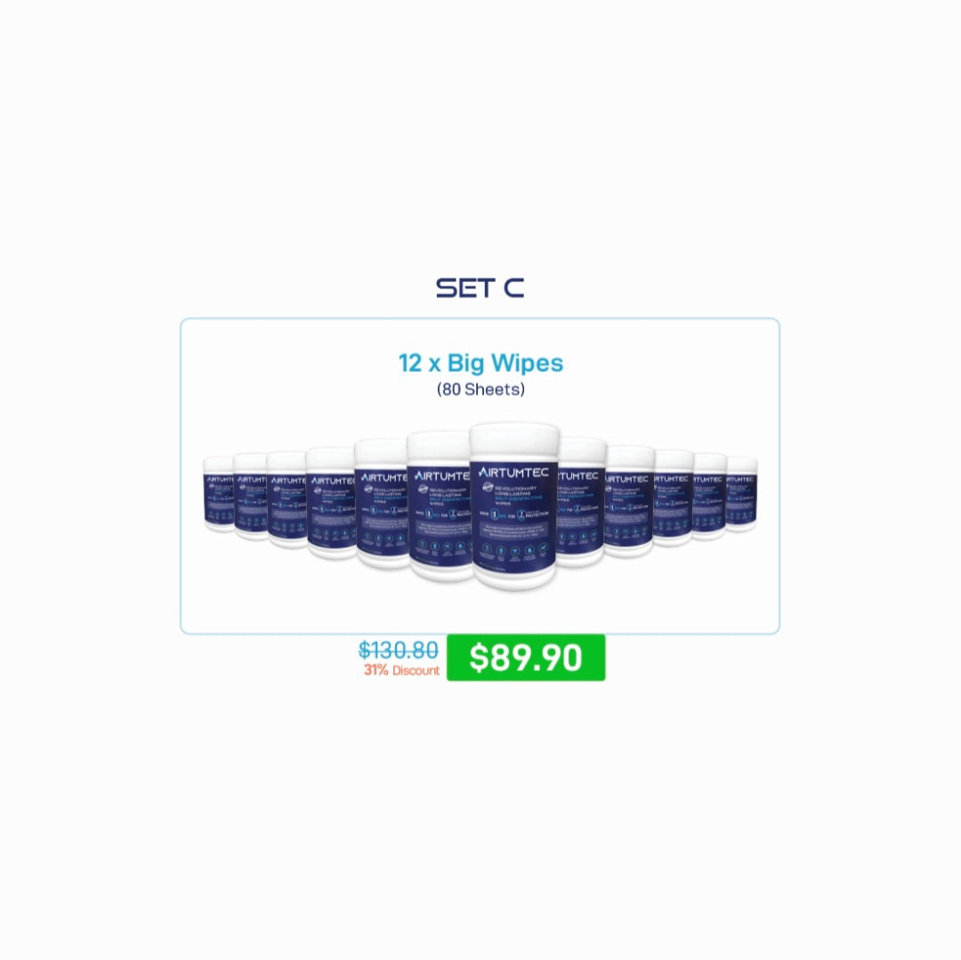[Flash Deal/Sharing 751101] Set C - 12 × Big Wipes (80 sheets)