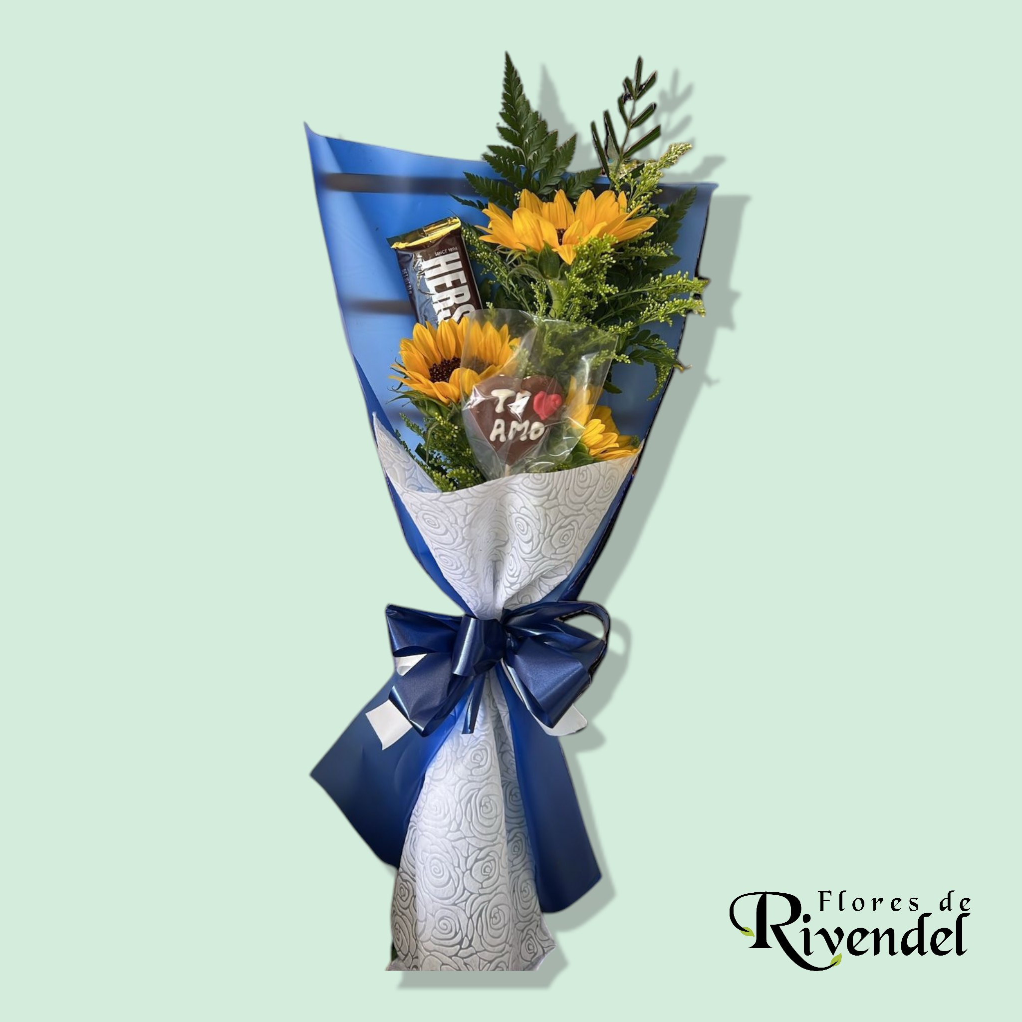 Ramo de girasoles y chocolates_0
