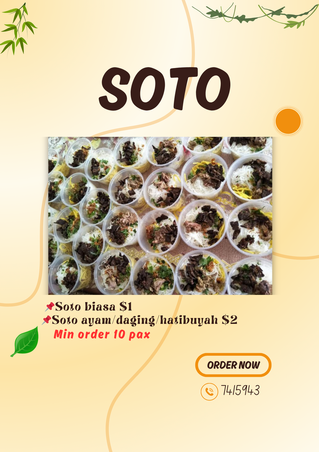 Soto $1 min 20 pax