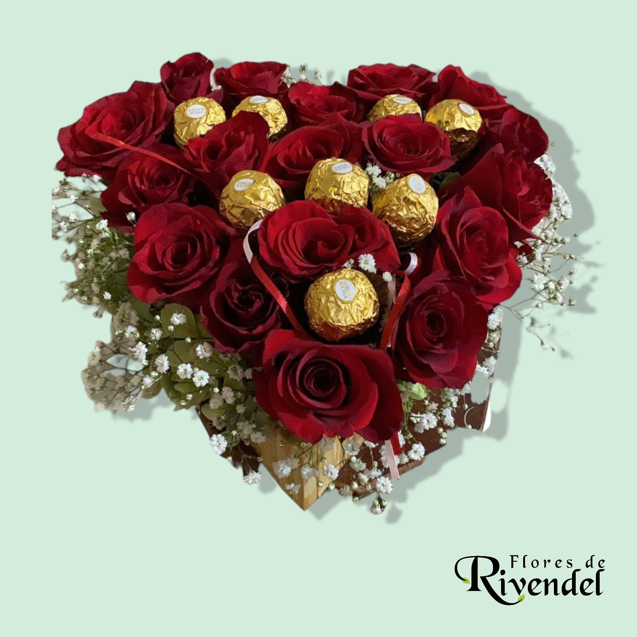 Corazón de rosas y ferrero_0