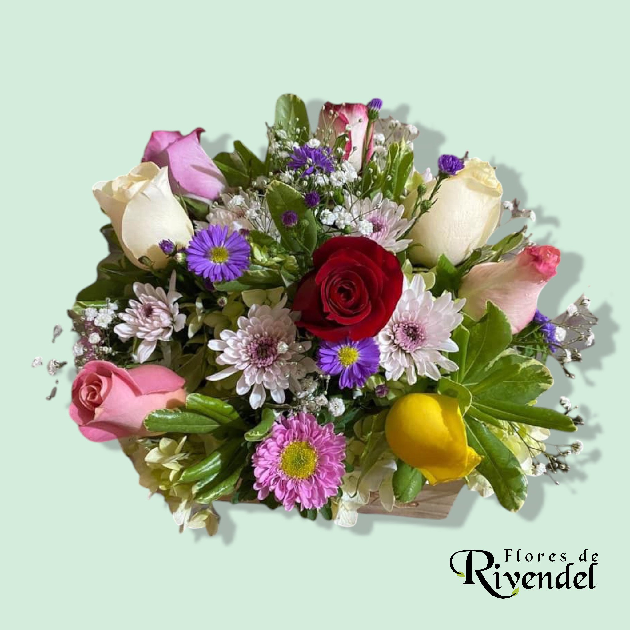 cajón de rosas de colores_0